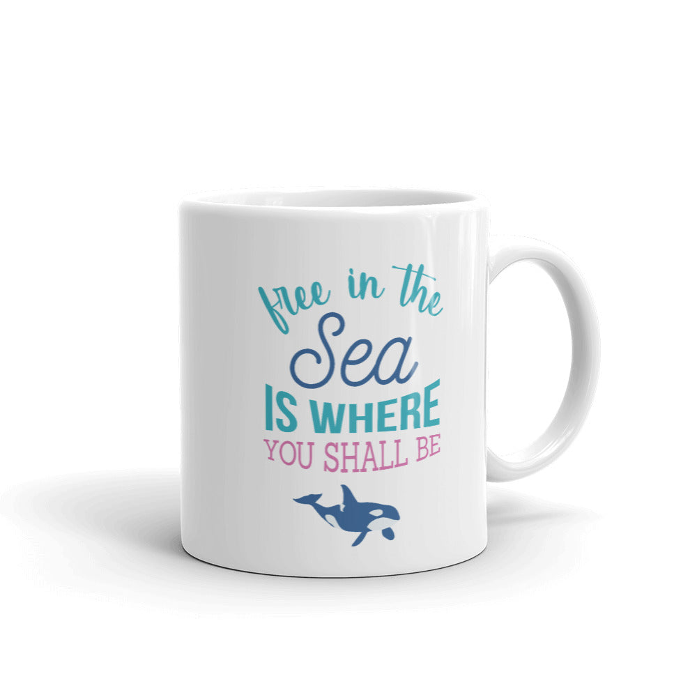 Free in the Sea Mug - Splashing Apparel