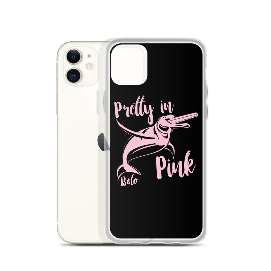 Pretty in Pink iPhone Case Black - Splashing Apparel