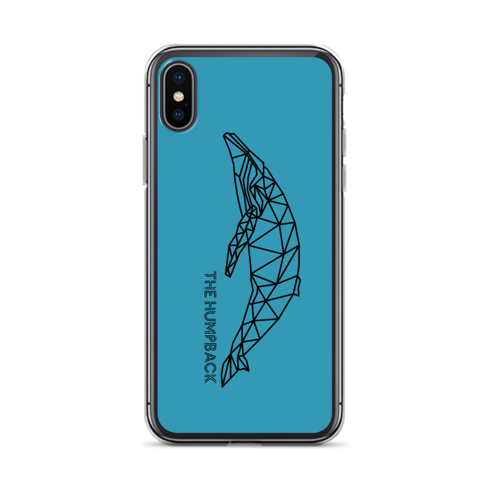 Geometric Humpback iPhone Case Blue - Splashing Apparel