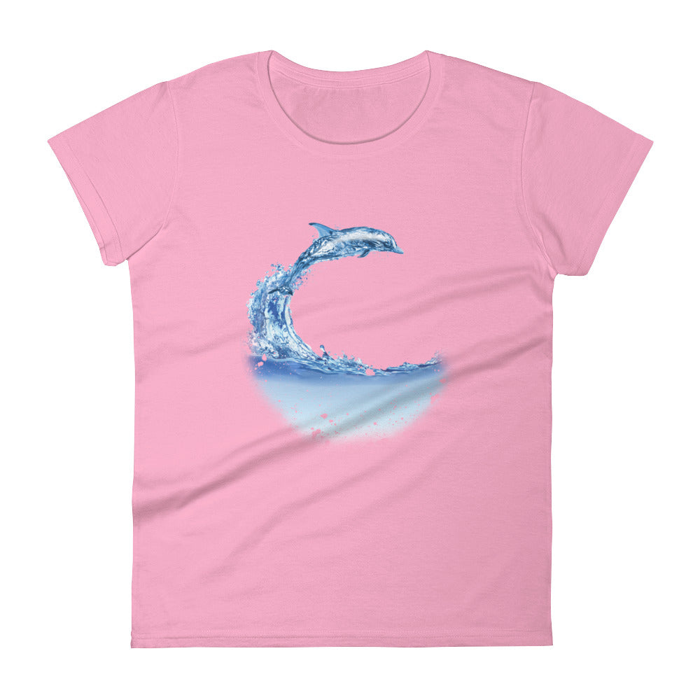 Aqua Dolphin Women's Shirt - Splashing Apparel