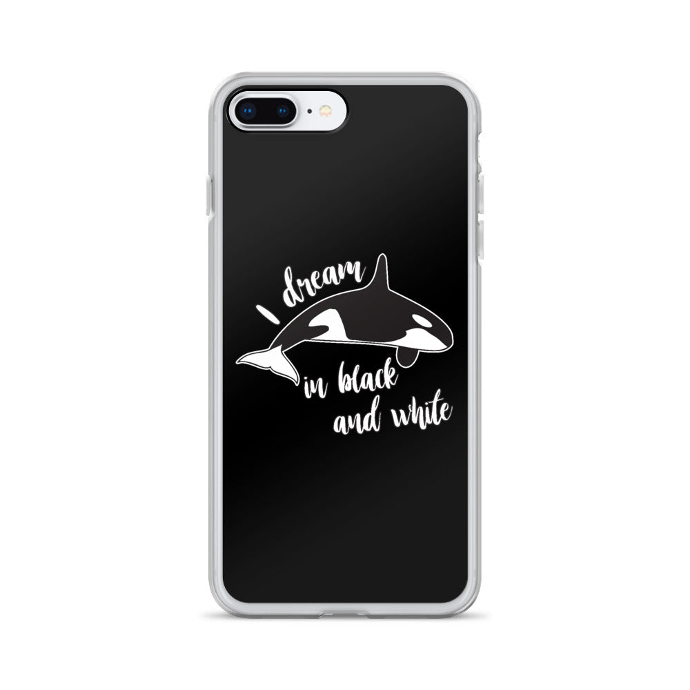 Dream in Black and White iPhone Case Black - Splashing Apparel