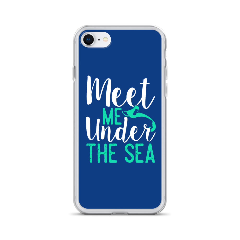 Meet Me Under the Sea iPhone Case Dark Blue - Splashing Apparel