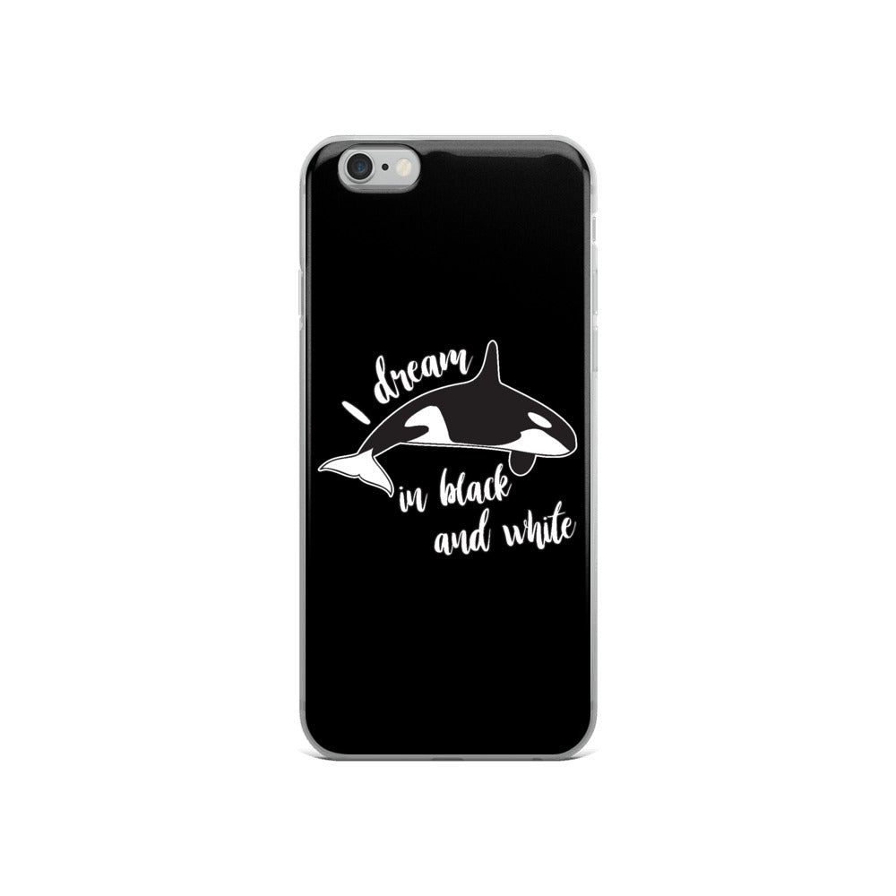 Dream in Black and White iPhone Case Black - Splashing Apparel