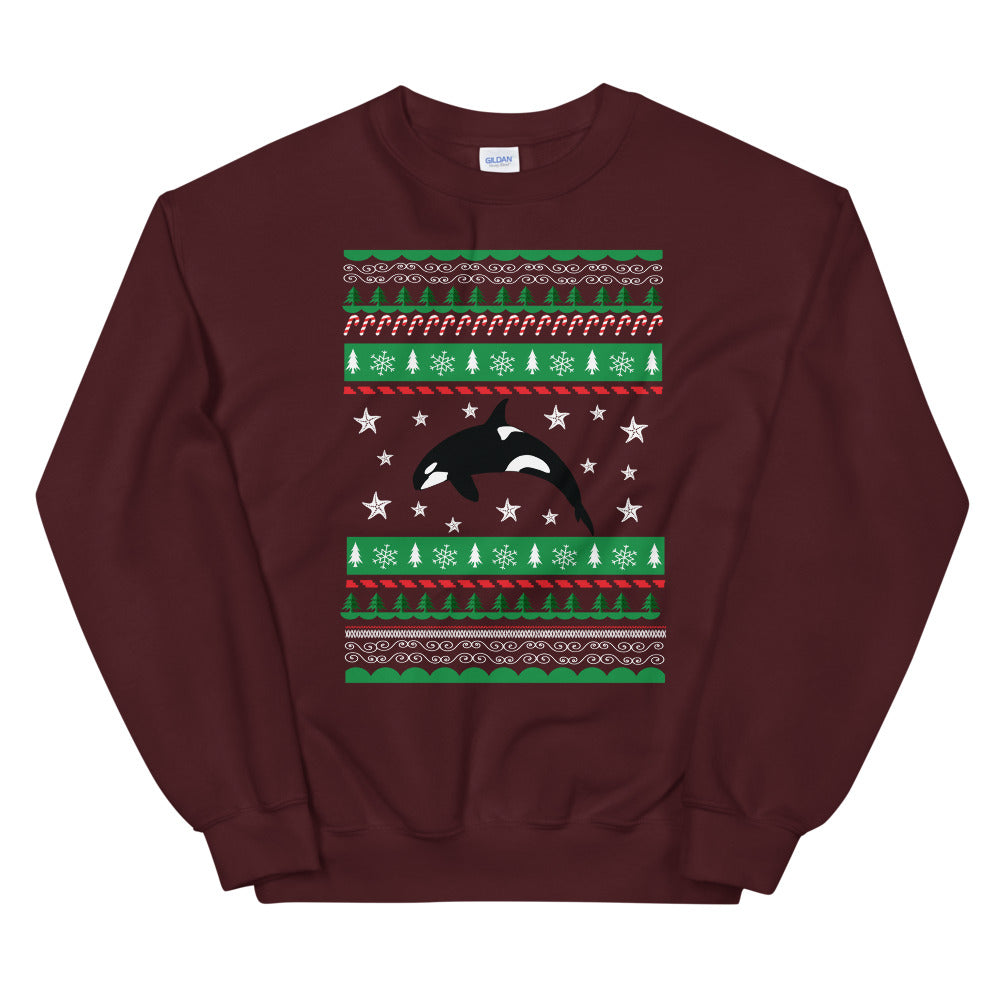 Festive Orca Sweatshirt - Splashing Apparel