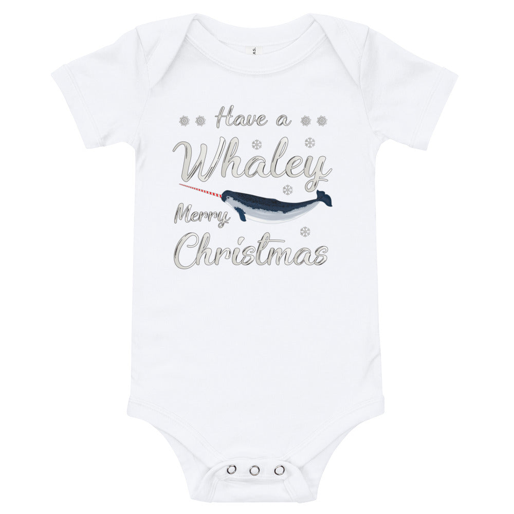 Candy Cane Narwhal Onesie - Splashing Apparel