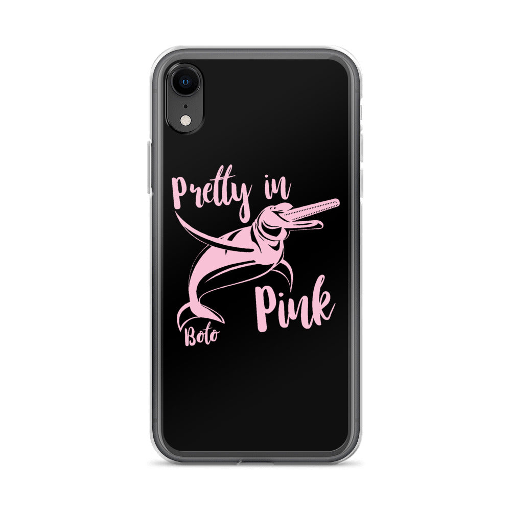 Pretty in Pink iPhone Case Black - Splashing Apparel