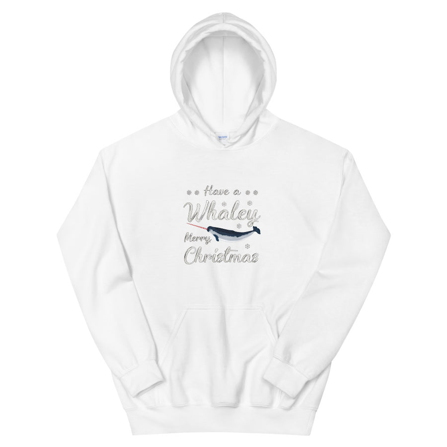 Candy Cane Narwhal Hoodie - Splashing Apparel