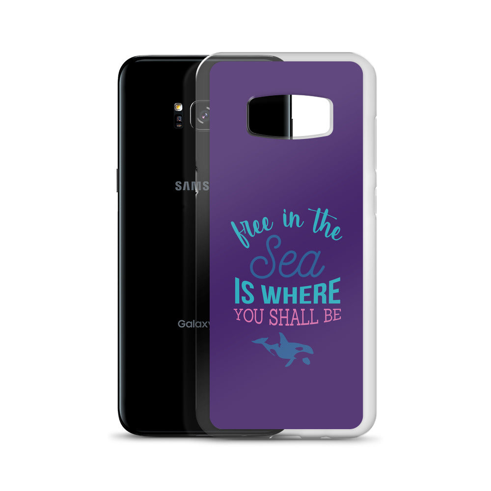 Free in the Sea Samsung Case Purple - Splashing Apparel