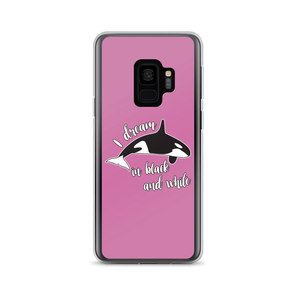 Dream in black and White Samsung Case Pink - Splashing Apparel