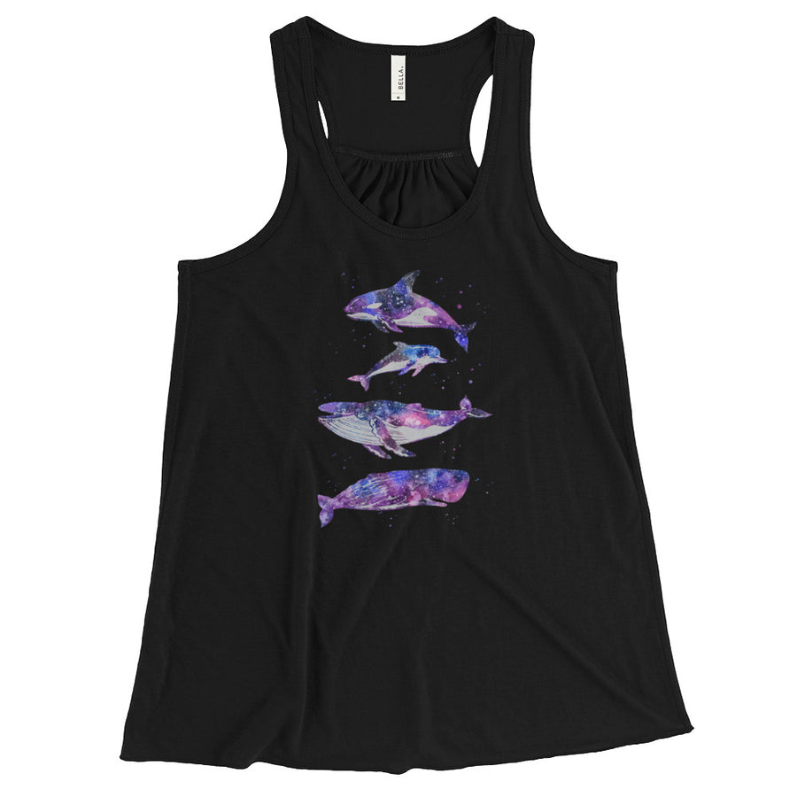 Cosmic Beauties Women's Flowy Racerback Tank - Splashing Apparel