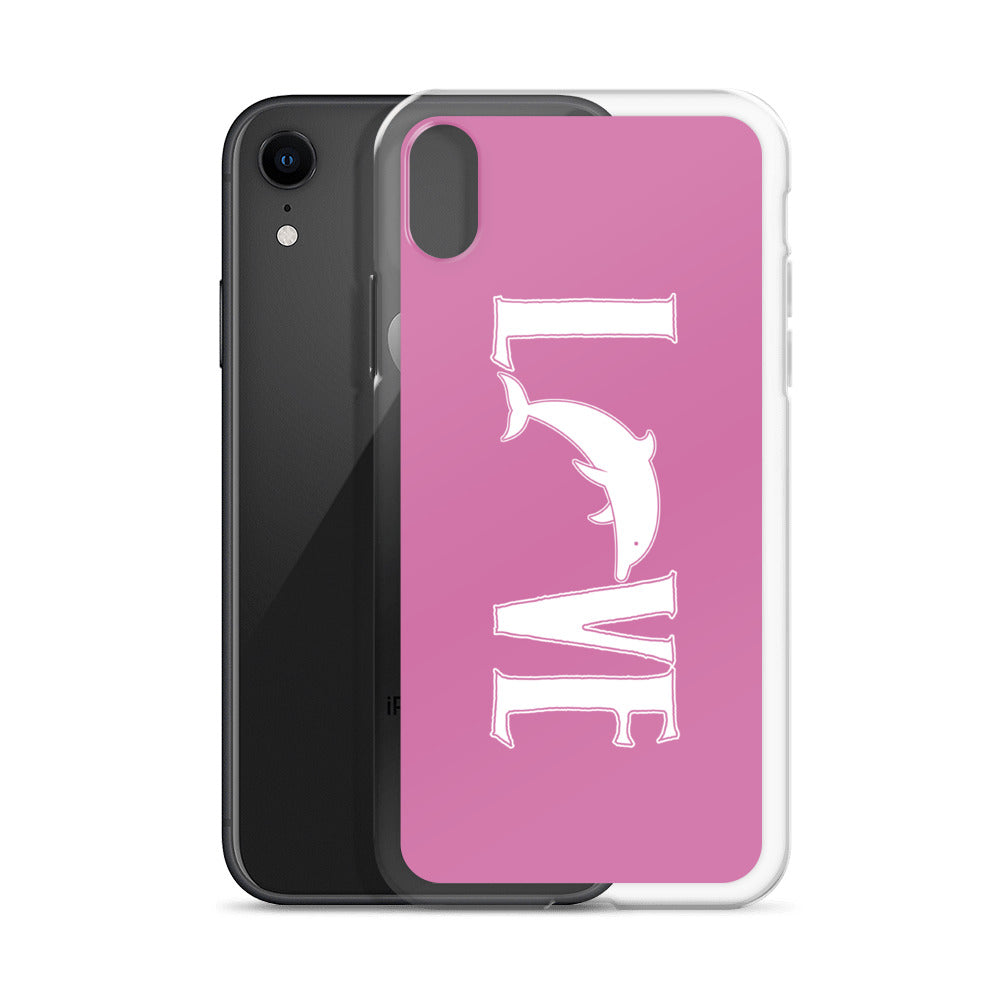 Love Dolphins iPhone Case Pink - Splashing Apparel