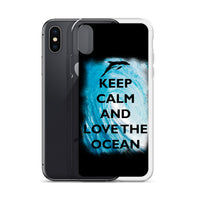 Keep Clam and Love the Ocean iPhone Case Black - Splashing Apparel