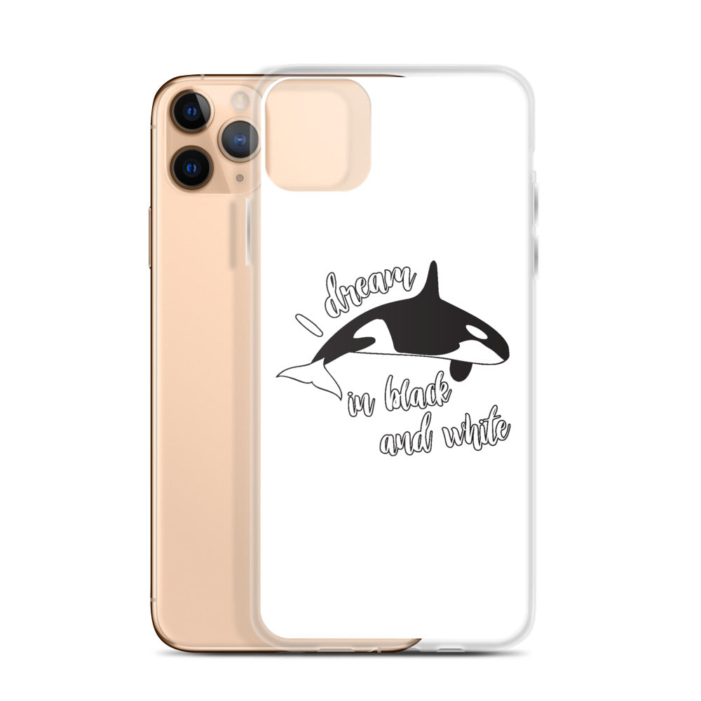Dream in Black and White iPhone Case White - Splashing Apparel