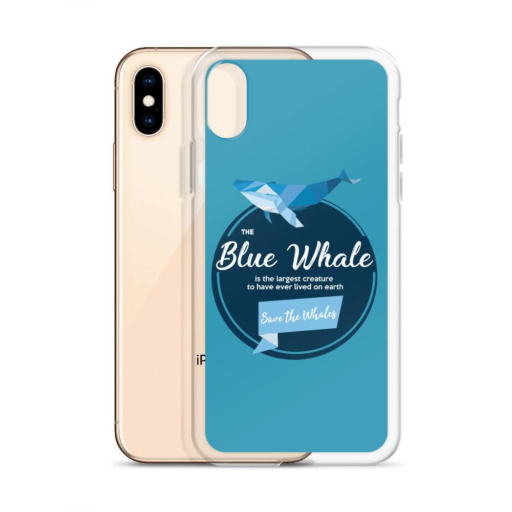 Blue Whale iPhone Case Blue - Splashing Apparel