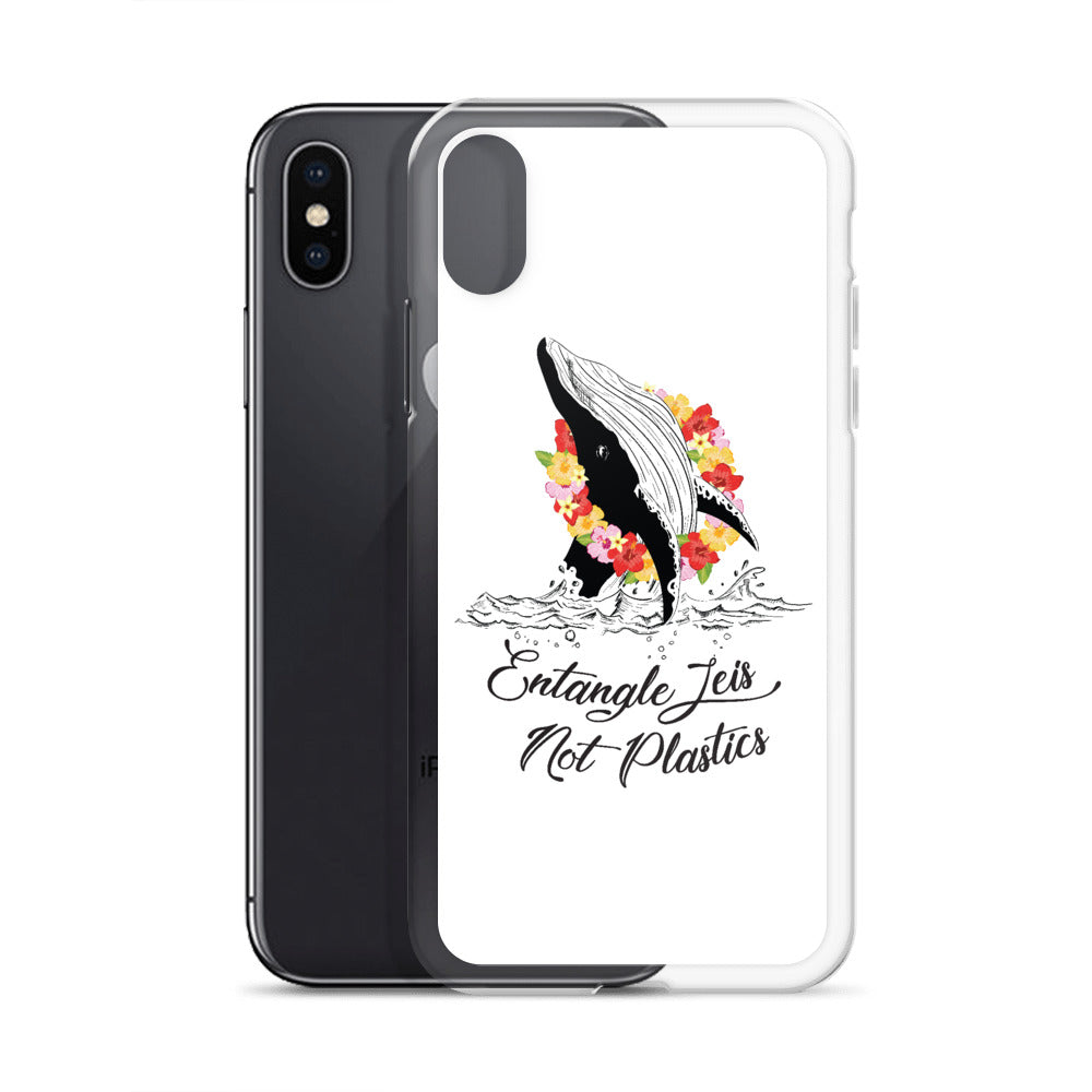 Entangle Leis Not Plastics iPhone Case White - Splashing Apparel