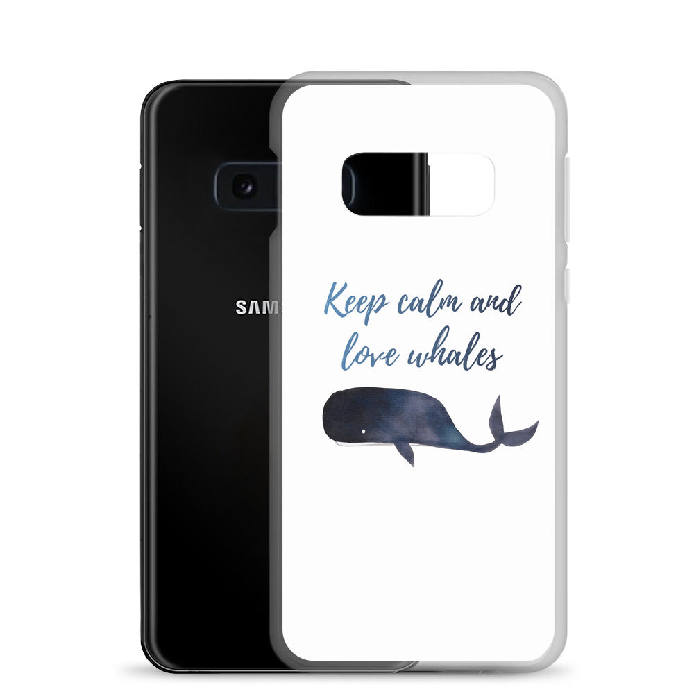 Keep Calm and Love Whales Samsung Case - Splashing Apparel