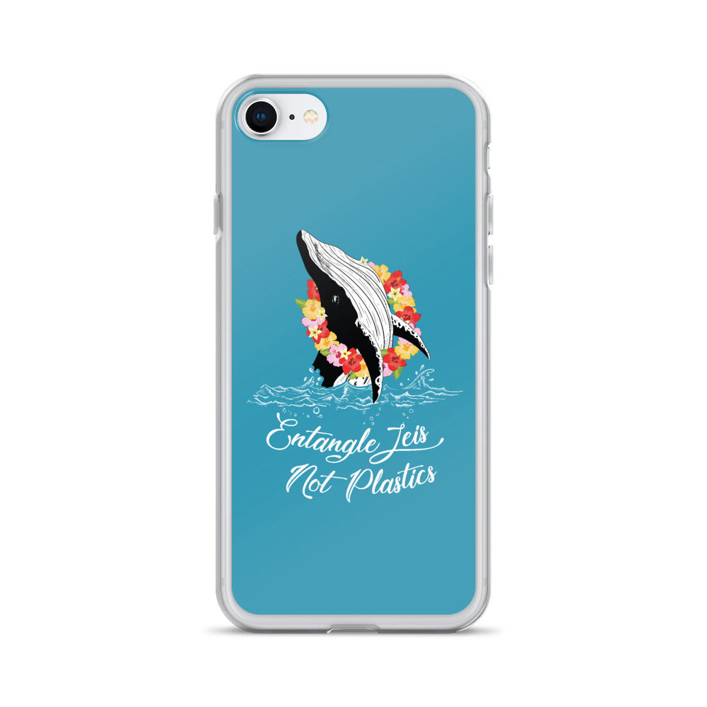 Entangle Leis Not Plastics iPhone Case Blue - Splashing Apparel