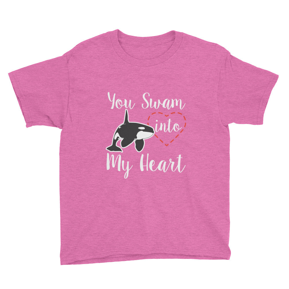 You Swam into My Heart Kids Shirt - Splashing Apparel