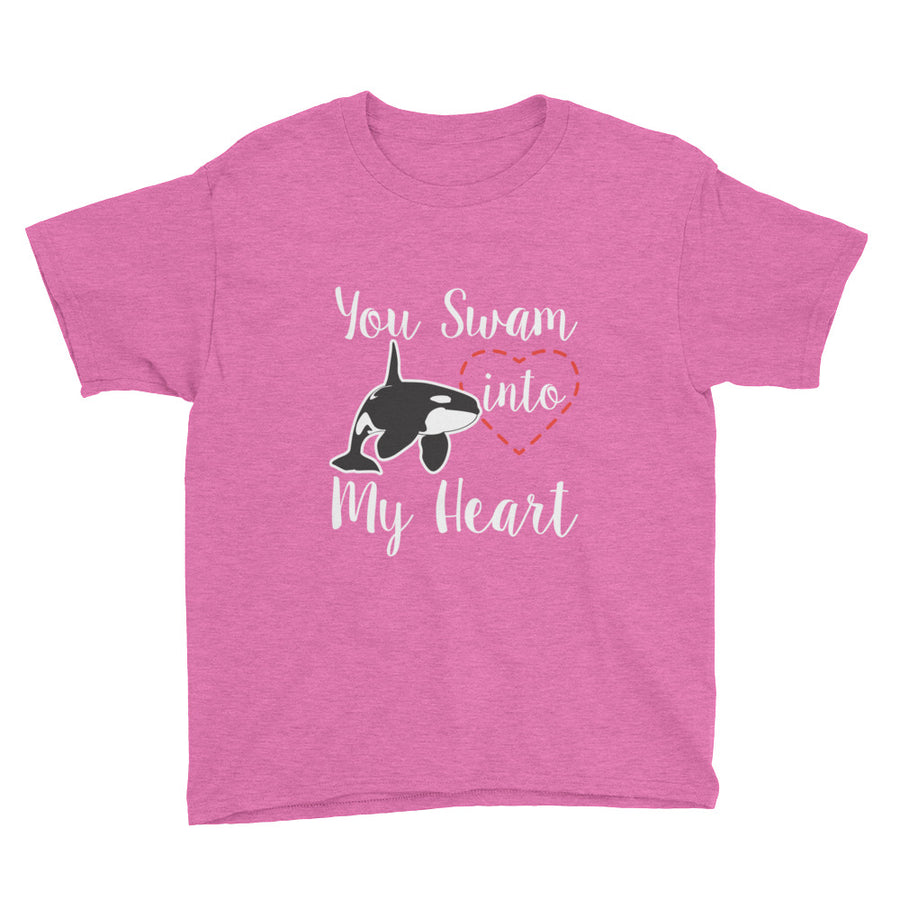 You Swam into My Heart Kids Shirt - Splashing Apparel