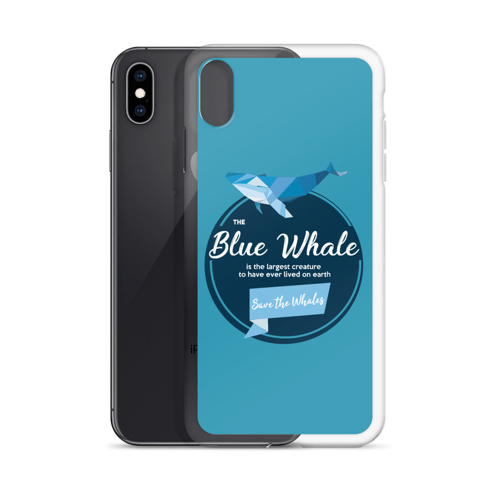 Blue Whale iPhone Case Blue - Splashing Apparel