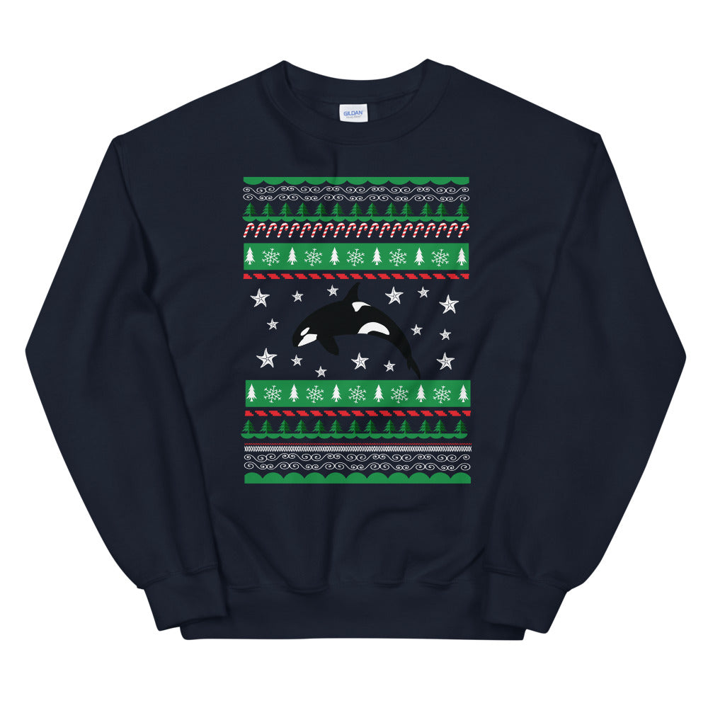 Festive Orca Sweatshirt - Splashing Apparel