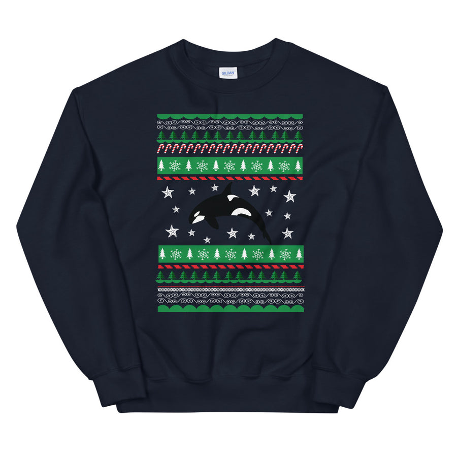 Festive Orca Sweatshirt - Splashing Apparel