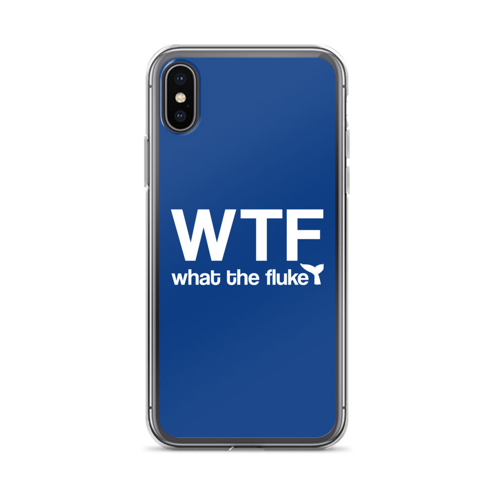 What the Fluke iPhone Case Dark Blue - Splashing Apparel