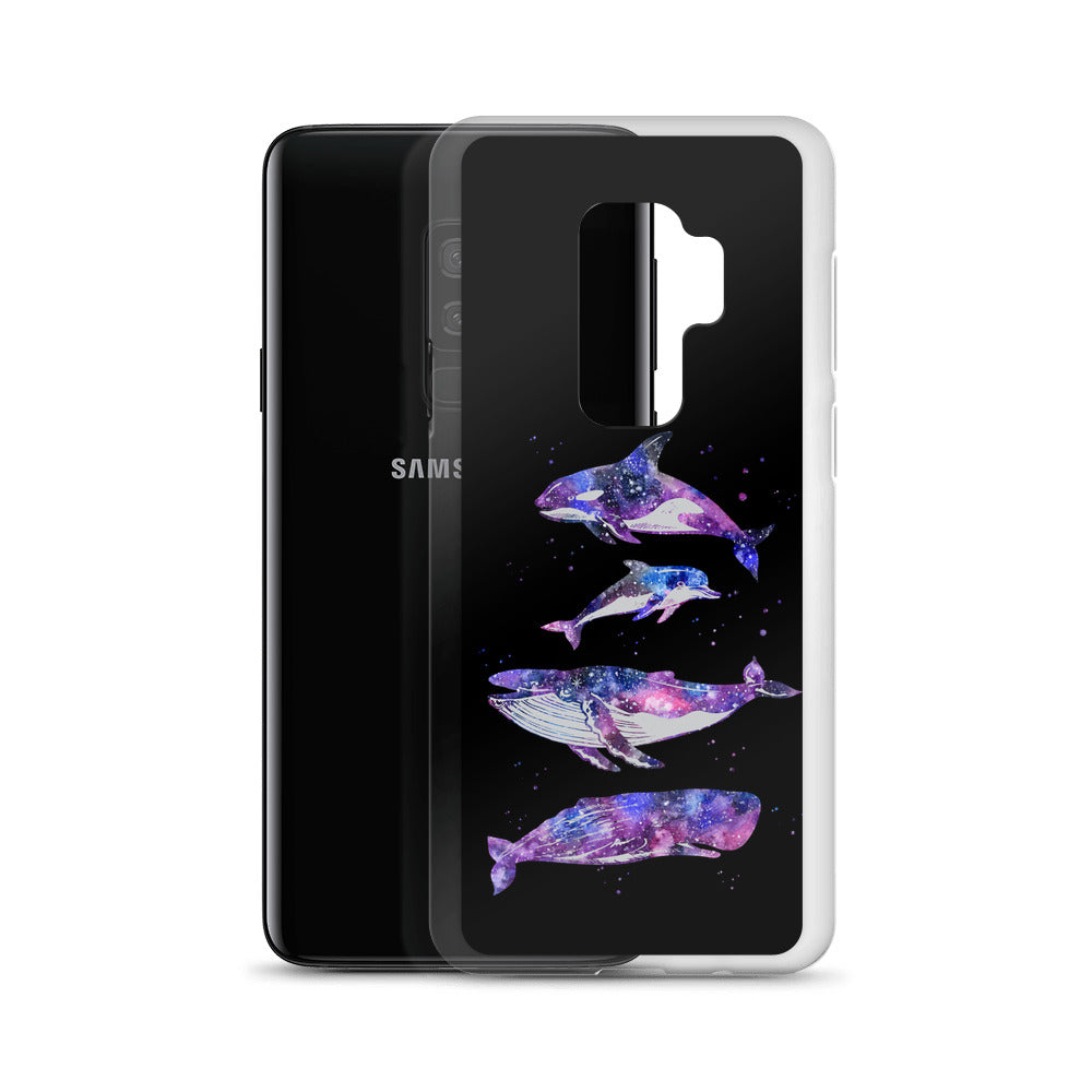 Stary Whales Samsung Case Black - Splashing Apparel