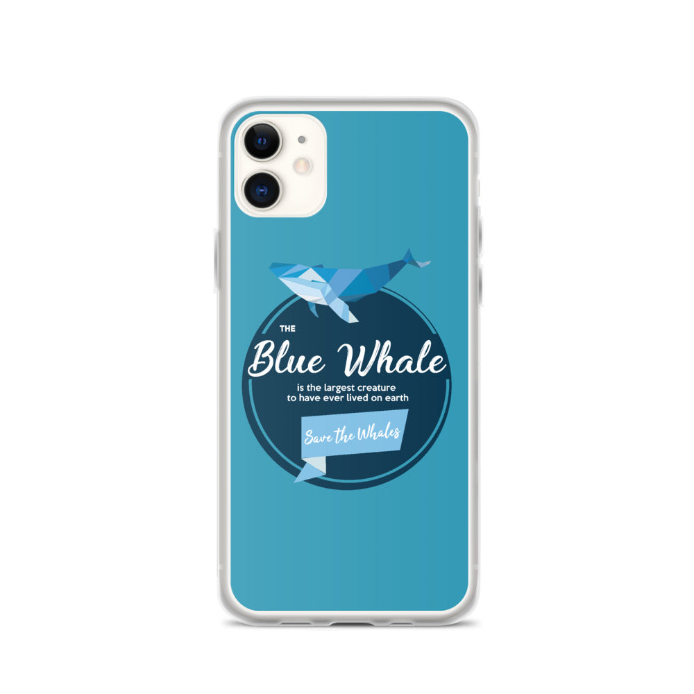 Blue Whale iPhone Case Blue - Splashing Apparel