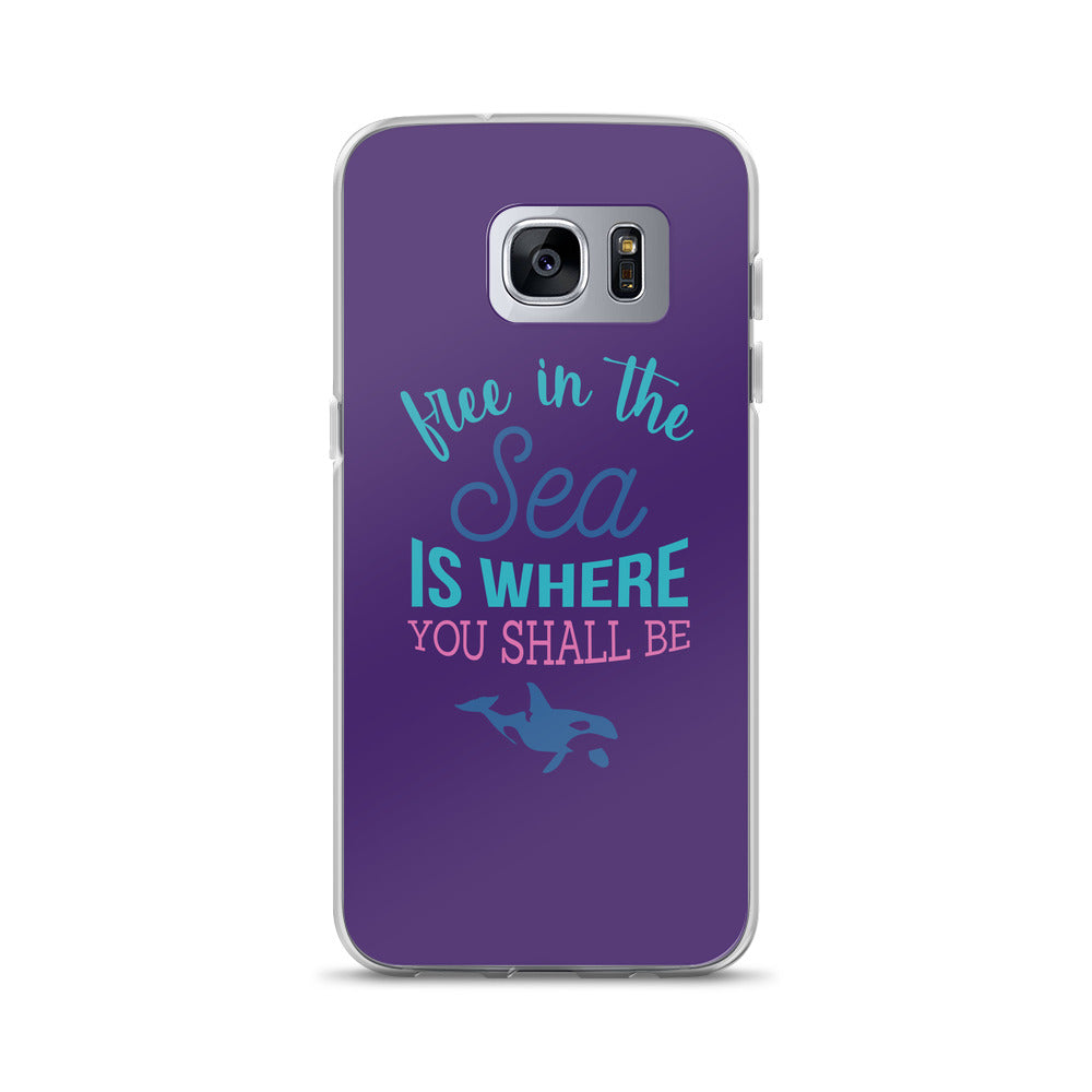 Free in the Sea Samsung Case Purple - Splashing Apparel