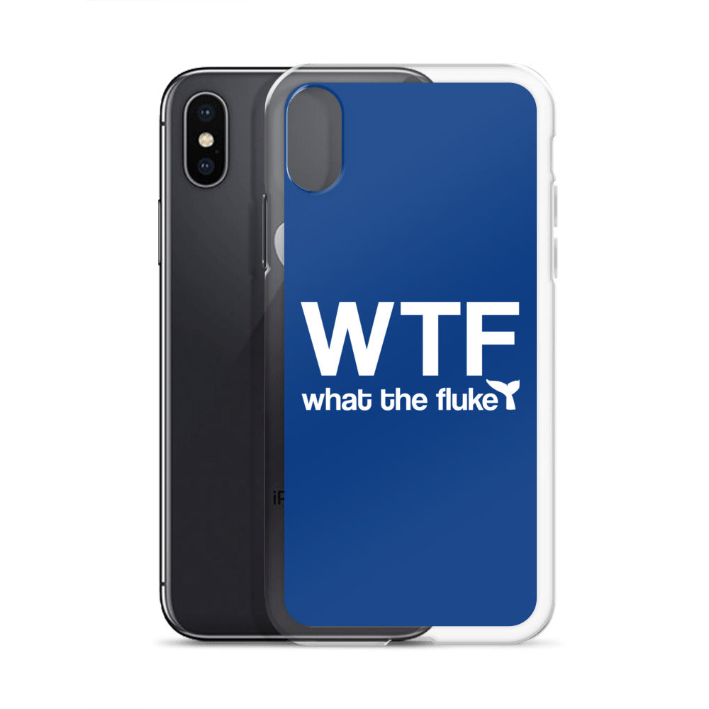 What the Fluke iPhone Case Dark Blue - Splashing Apparel