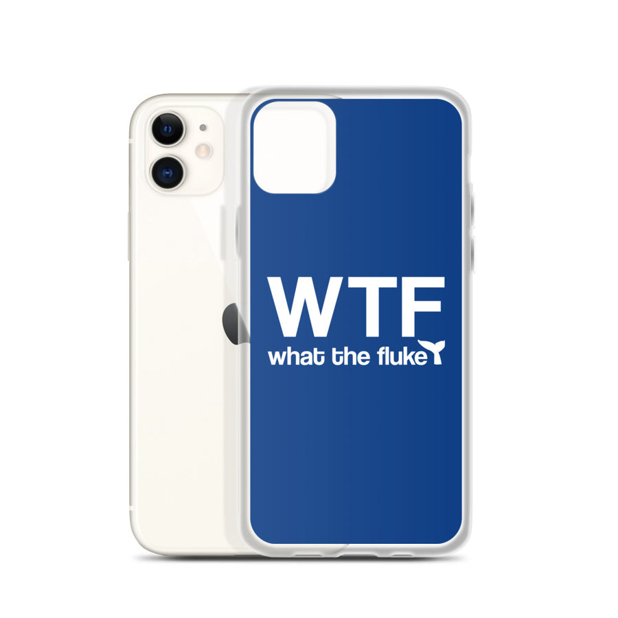 What the Fluke iPhone Case Dark Blue - Splashing Apparel