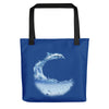 Aqua Dolphin Tote bag - Splashing Apparel