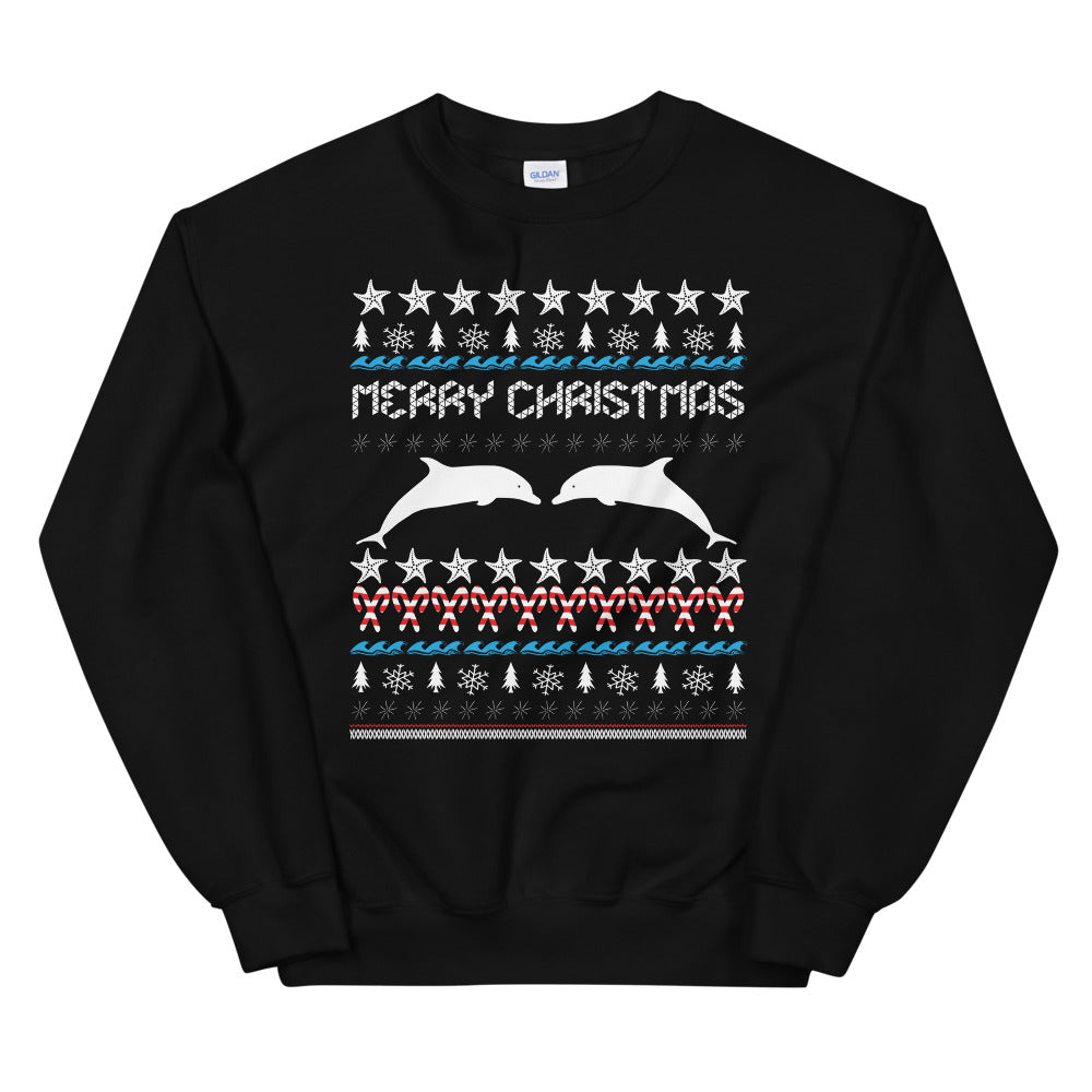 Christmas Dolphin Sweatshirt - Splashing Apparel