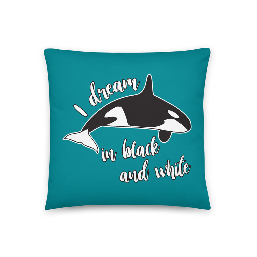 Dream in Black and White Pillow - Splashing Apparel