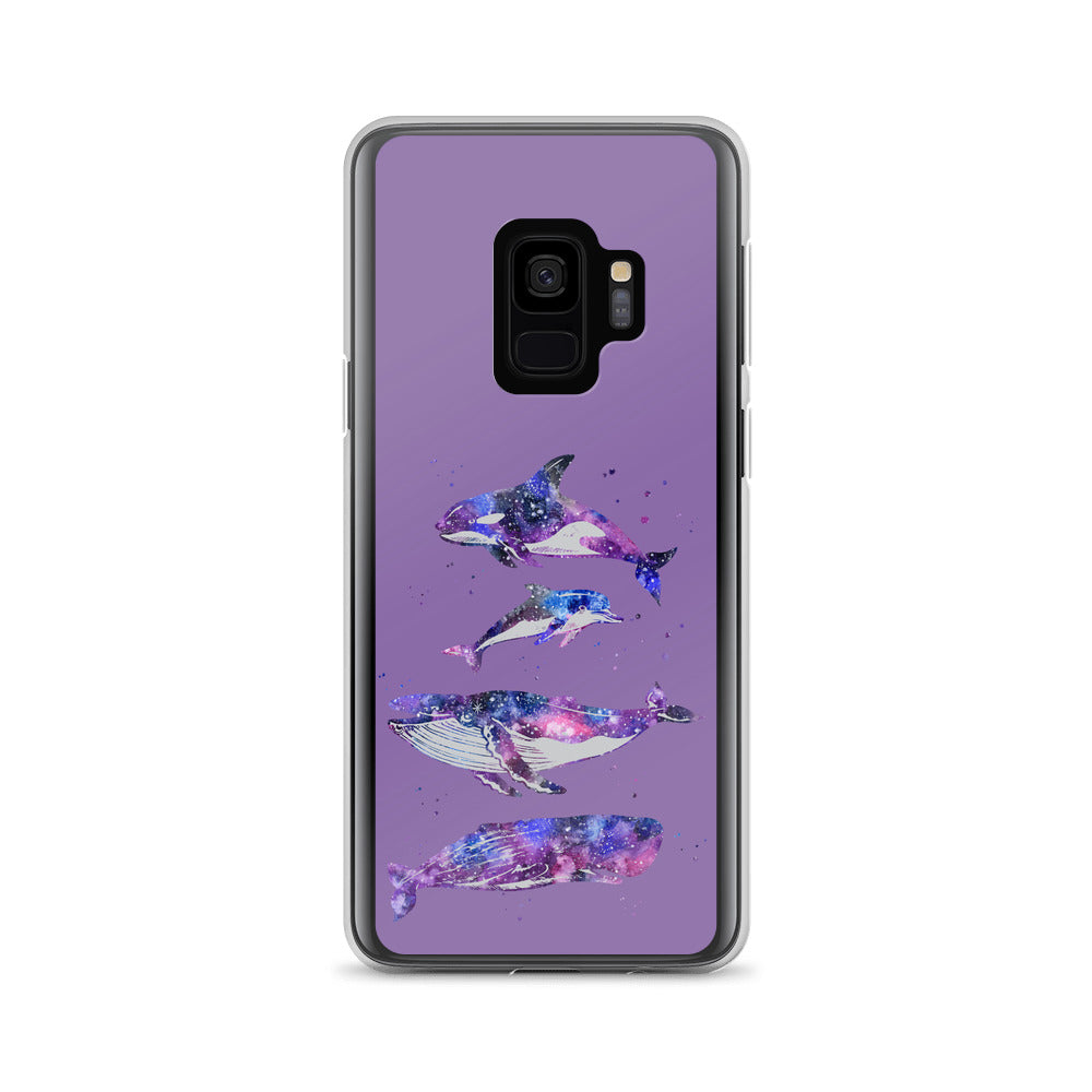 Stary Whales Samsung Case Purple - Splashing Apparel