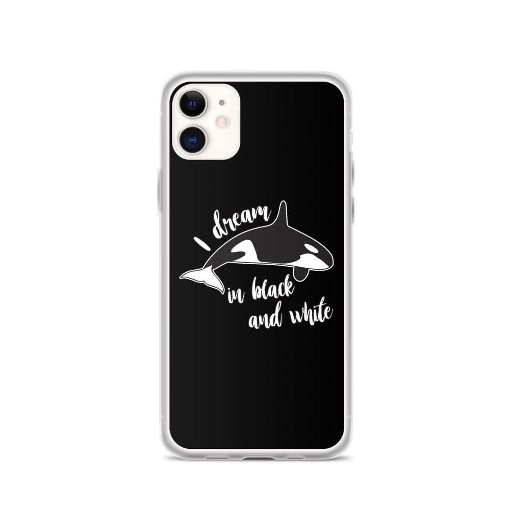 Dream in Black and White iPhone Case Black - Splashing Apparel