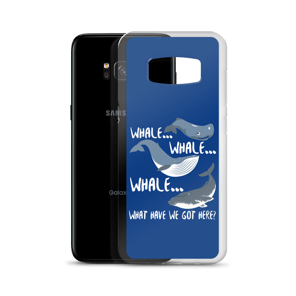 Whale Whale Whale Samsung Case Dark Blue - Splashing Apparel