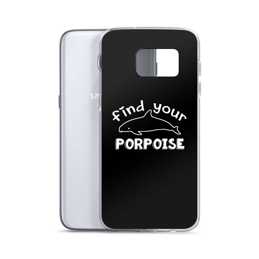 Find Your Porpoise Samsung Case Black - Splashing Apparel