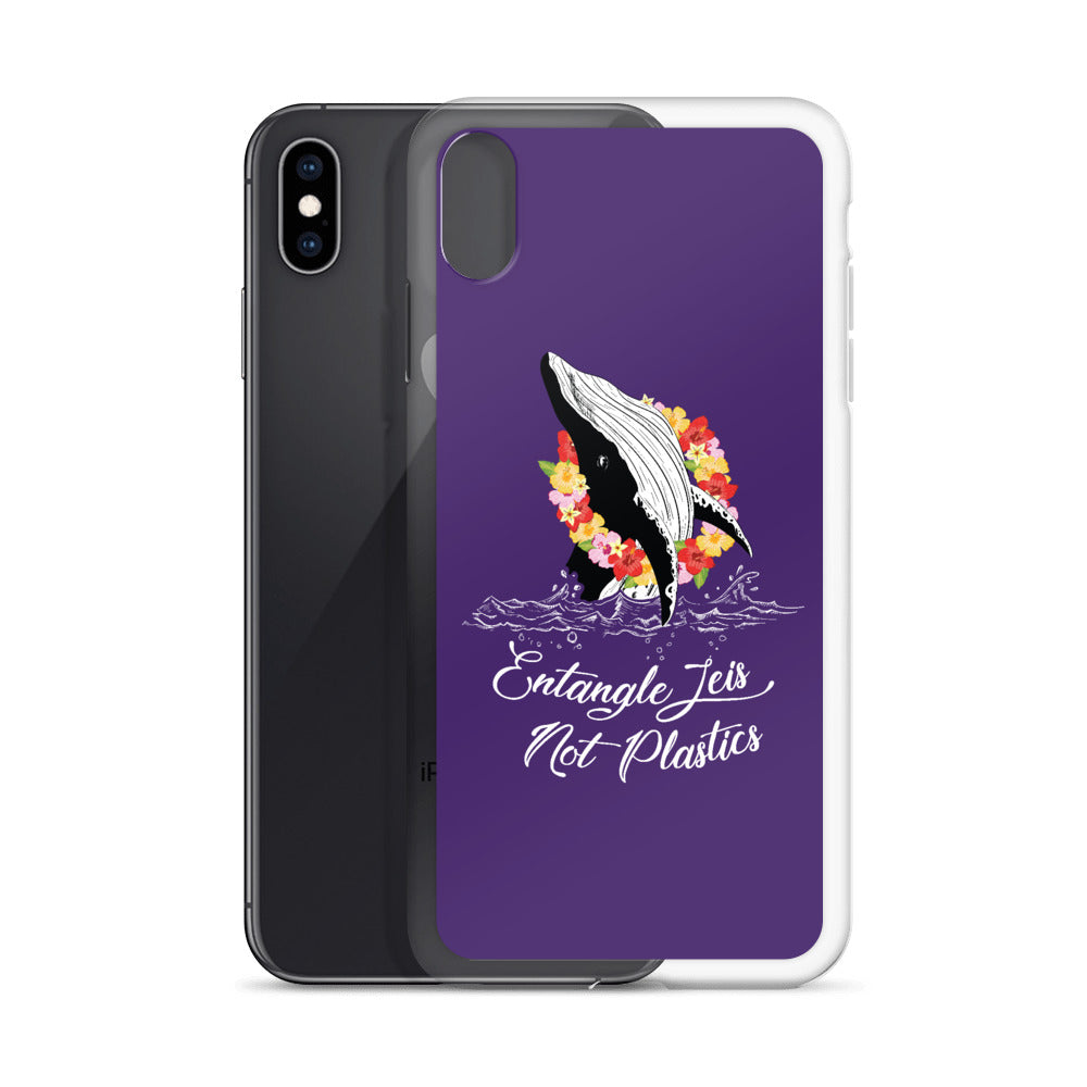 Entangle Leis Not Plastics iPhone Case Purple - Splashing Apparel