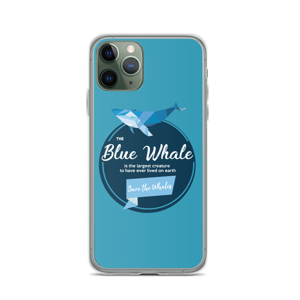 Blue Whale iPhone Case Blue - Splashing Apparel