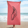 Geometric Humpback Whale Towel - Splashing Apparel