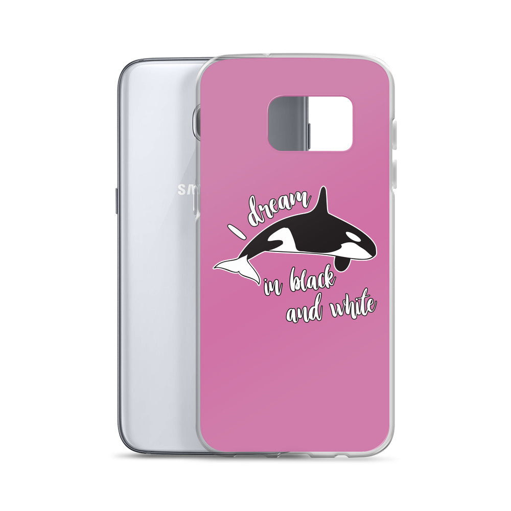 Dream in black and White Samsung Case Pink - Splashing Apparel