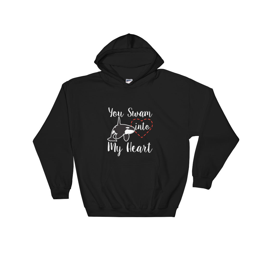 You Swam into My Heart Hoodie - Splashing Apparel