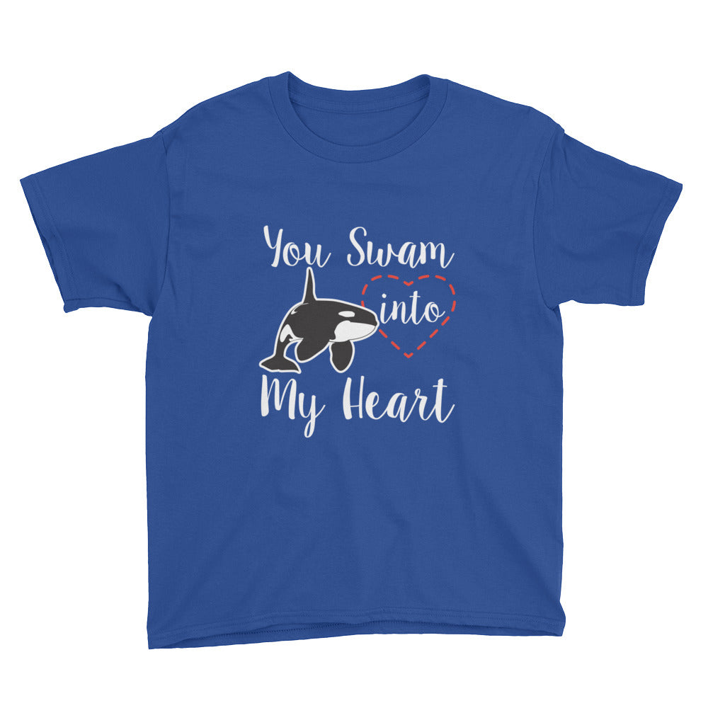 You Swam into My Heart Kids Shirt - Splashing Apparel