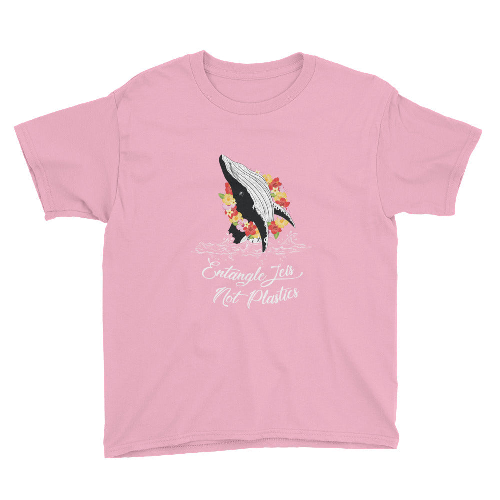 Entangle Leis Not Plastics Kids Shirt - Splashing Apparel