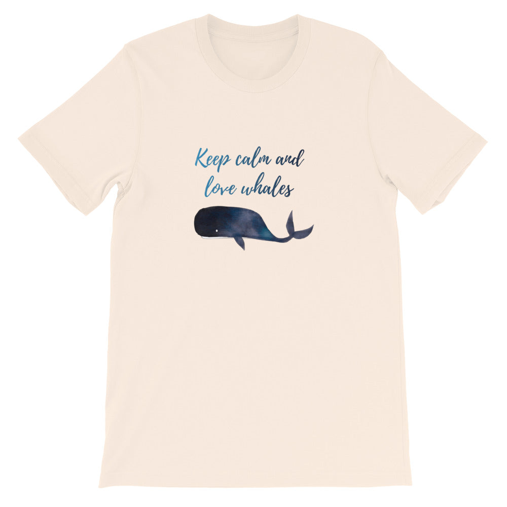 Keep Calm and Love Whales Tshirt - Splashing Apparel