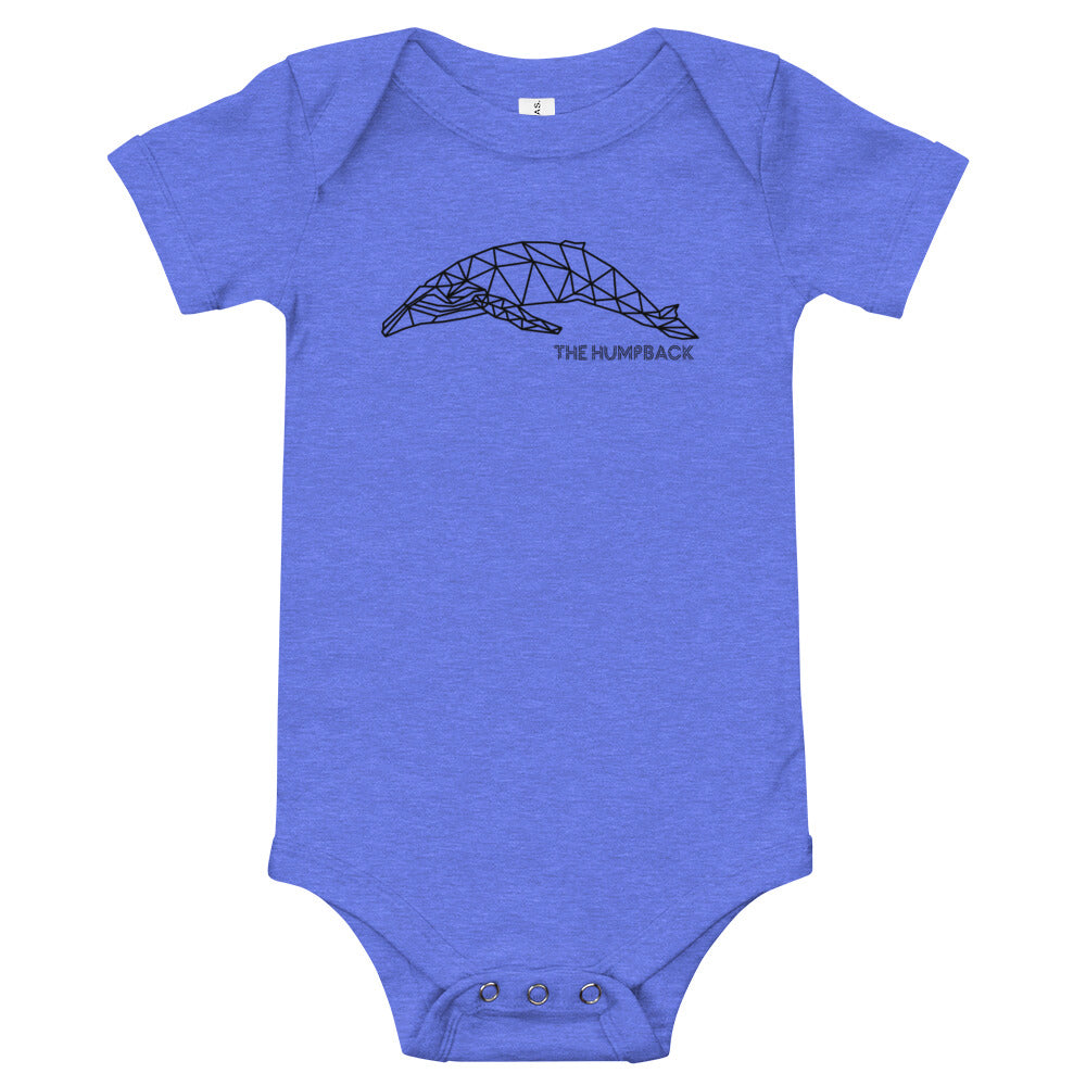 Geometric Humpback Whale Baby Onesie - Splashing Apparel