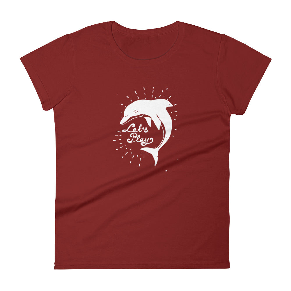 Let's Play Dolphin Women's Shirt - Splashing Apparel