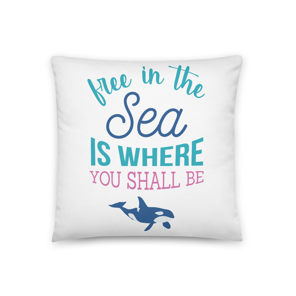 Free in the Sea Pillow - Splashing Apparel